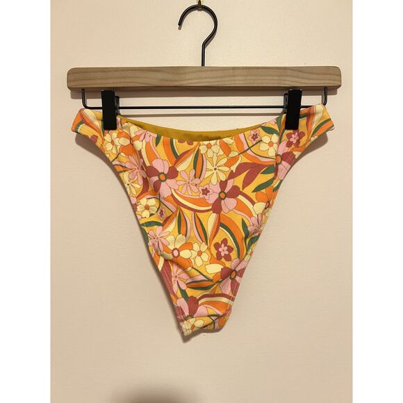 NWOT LA Hearts by PacSun Multicolor Penny Terry High Waisted Bikini M - Picture 7 of 12